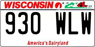 WI license plate 930WLW