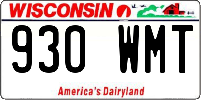 WI license plate 930WMT