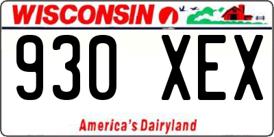 WI license plate 930XEX