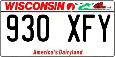 WI license plate 930XFY