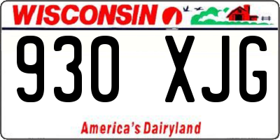 WI license plate 930XJG