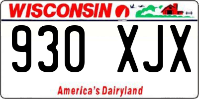 WI license plate 930XJX