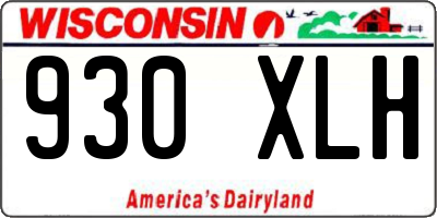 WI license plate 930XLH