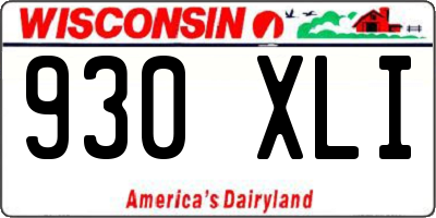 WI license plate 930XLI