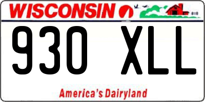 WI license plate 930XLL