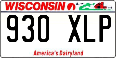 WI license plate 930XLP