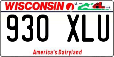 WI license plate 930XLU