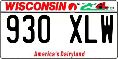 WI license plate 930XLW