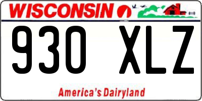 WI license plate 930XLZ