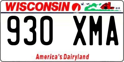 WI license plate 930XMA