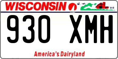 WI license plate 930XMH