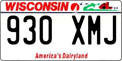 WI license plate 930XMJ