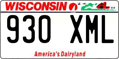 WI license plate 930XML