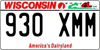 WI license plate 930XMM
