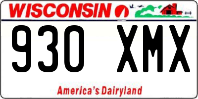 WI license plate 930XMX