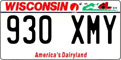 WI license plate 930XMY