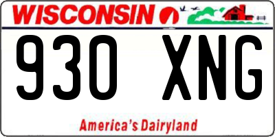 WI license plate 930XNG