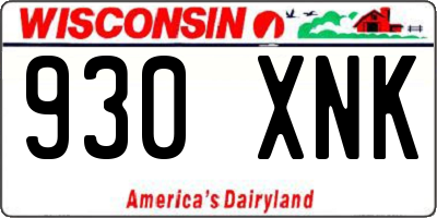 WI license plate 930XNK