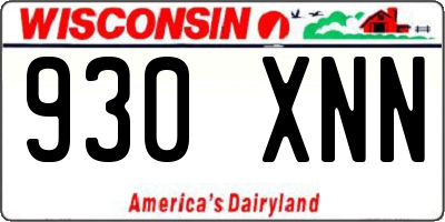 WI license plate 930XNN