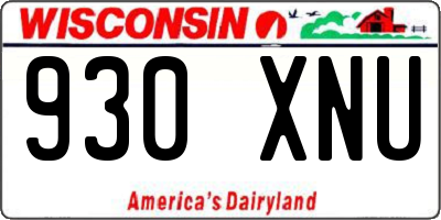 WI license plate 930XNU