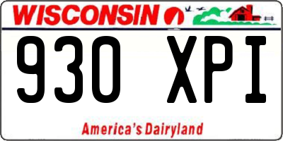 WI license plate 930XPI