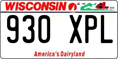WI license plate 930XPL