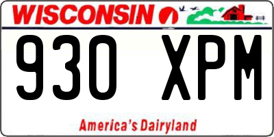 WI license plate 930XPM