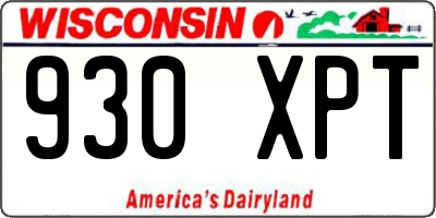 WI license plate 930XPT