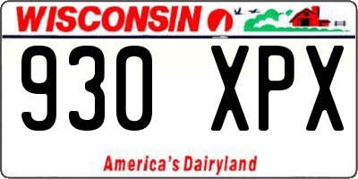 WI license plate 930XPX