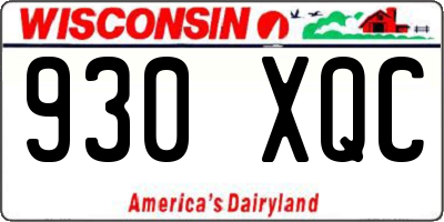 WI license plate 930XQC