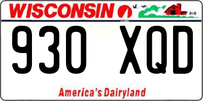 WI license plate 930XQD