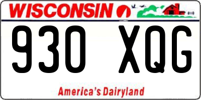 WI license plate 930XQG