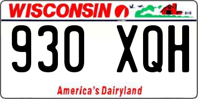 WI license plate 930XQH