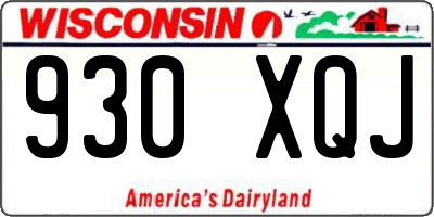 WI license plate 930XQJ