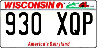 WI license plate 930XQP