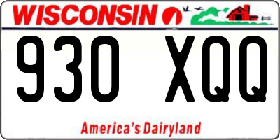WI license plate 930XQQ