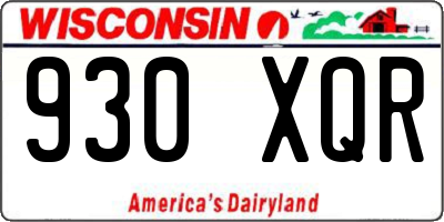 WI license plate 930XQR