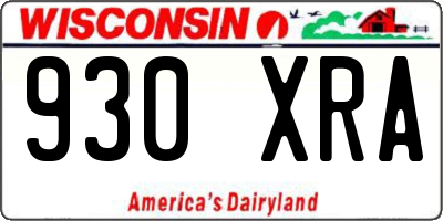 WI license plate 930XRA