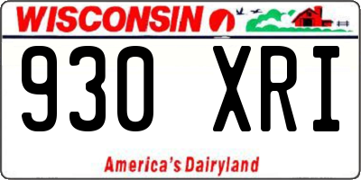 WI license plate 930XRI