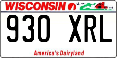 WI license plate 930XRL
