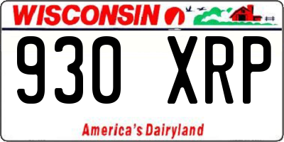 WI license plate 930XRP