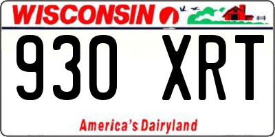 WI license plate 930XRT