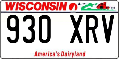 WI license plate 930XRV