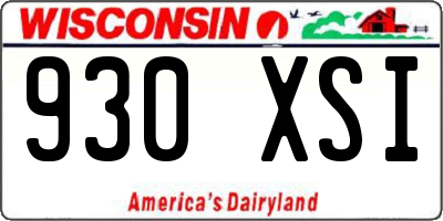 WI license plate 930XSI