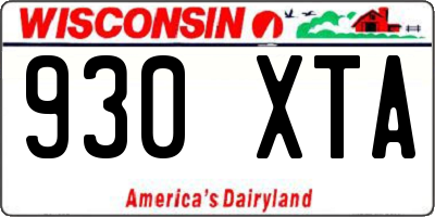 WI license plate 930XTA