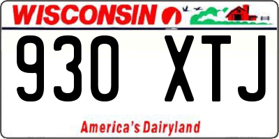WI license plate 930XTJ