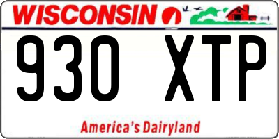 WI license plate 930XTP