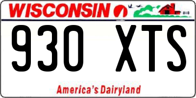 WI license plate 930XTS