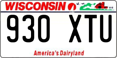 WI license plate 930XTU