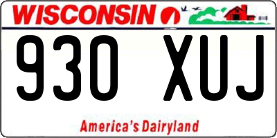 WI license plate 930XUJ